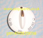 Beko Oven Thermostat Knob White 450920036 *THIS IS A GENUINE BEKO SPARE*