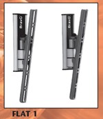 BRAVO FLAT1B: Flat TV Wall Support (Black)