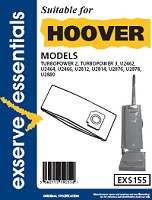 Exserve Essentials 'Hoover' Vacuum Cleaner Bag: EXS155