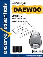 Exserve Essentials 'Daewoo' Vacuum Cleaner Bag: EXS210