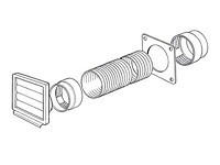 Cooker Hood Vent Kit 125MM X 1.5 Meter