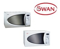 SWAN Microwaves SM1100W and SM1100S (White & Silver)