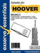 Exserve Essentials 'Hoover' Vacuum Cleaner Bag: EXS155