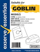 Exserve Essential 'Goblin' Vacuum Cleaner Bag: EXS283