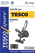 TESCO Spares Paper Bags (x5) for Cylinder Vacuum Cleaner: VC406