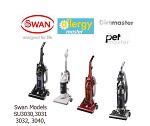 Swan Upright Vacuum Cleaner Models: SU3030,31,32,34,40