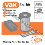 Vax Turboforce & Swift Cylinder Hepa Filter Kit 1-1-125674-00 (Genuine)