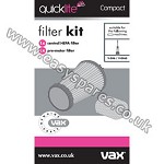 Vax V-046 HEPA Filter Kit 1-1-125960-00 (Genuine)