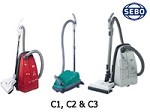 SEBO Vacuum Cleaner Models: Airbelt C1, C2 and C3