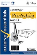 Exserve Essentials 'Pro Action' Vacuum Cleaner Bag: EXS313