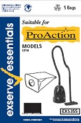 Exserve Essentials 'Pro Action' Vacuum Cleaner Bag: EXS355