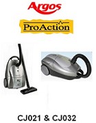 Argos Proaction Vacuum Cleaner Models CJ021 & CJ032